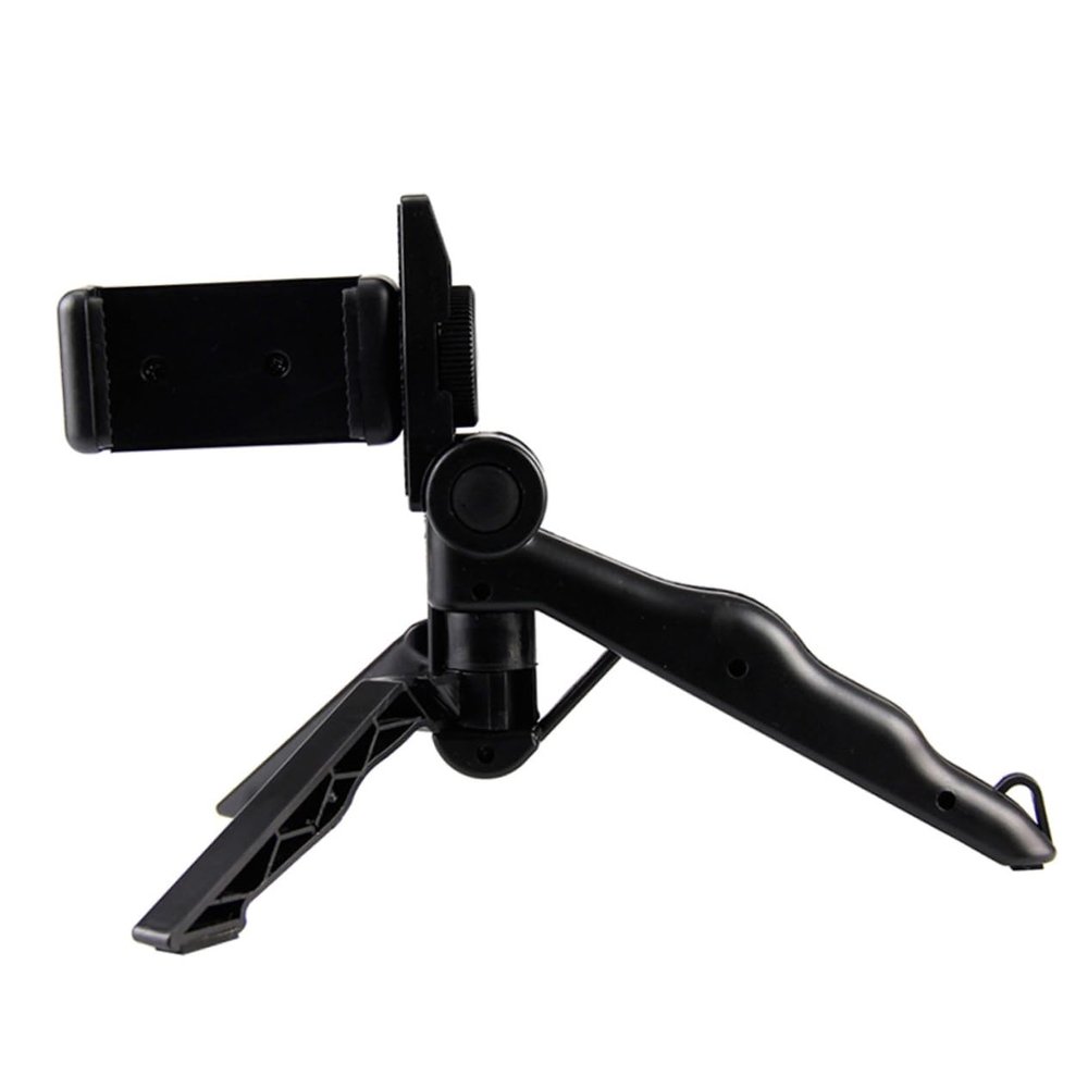 HOOTNEE Tripod Mobile Phone Holder Clip Durable Desktop Stand for Office Home and Live Streaming Compatible Smartphones and Tablets and Portable Design