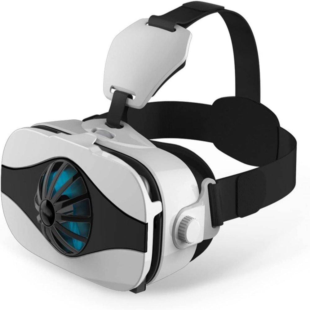 Virtual Reality Glasses, 3D Gaming Glasses Headset All-in-one Headset Goggles, Game VR Virtual Reality Glasses with Fan, Compatible with 4.0-6.33 Inch Mobile Phones Perfect gift