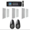 Rockville Bundle: (1) RCS180-6 Commercial/Restaurant Amplifier Bundle with (6) RockSlim 70W Commercial Restaurant Wall Speakers, (2) JBL Control 65 P/T Pendant Speakers (9 Items) view 1