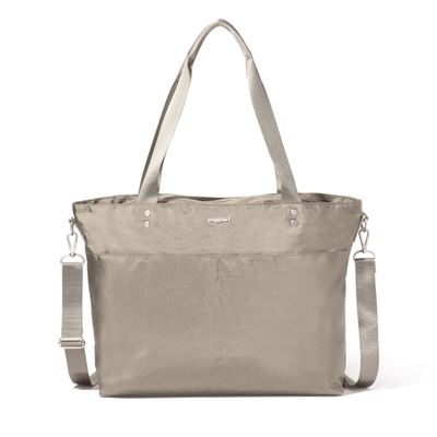 Baggallini Carryall Laptop Tote - Medium 12x19 Inch Travel Crossbody Shoulder Bag