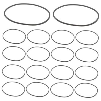 DirectNine Basics 20pcs Leash Square Cassette Drive Belts Cassette Player Belts Cassette Deck Belt Square and Flat Square Cassette Belts Recorder Belts Tape Fang Bian Rubber, 9.7x9.7cm, Black