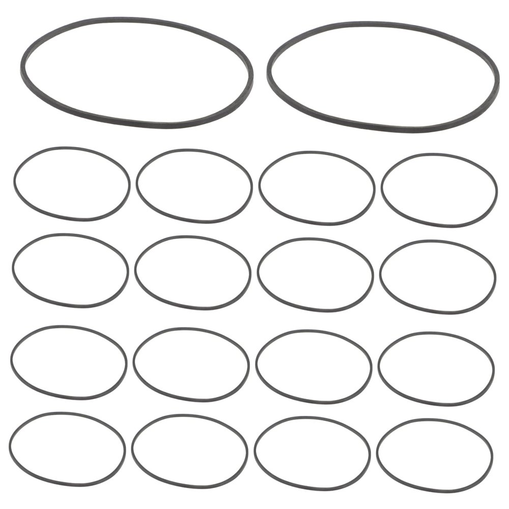 DirectNine Basics 20pcs Leash Square Cassette Drive Belts Cassette Player Belts Cassette Deck Belt Square and Flat Square Cassette Belts Recorder Belts Tape Fang Bian Rubber, 9.7x9.7cm, Black