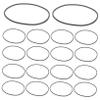 DirectNine Basics 20pcs Leash Square Cassette Drive Belts Cassette Player Belts Cassette Deck Belt Square and Flat Square Cassette Belts Recorder Belts Tape Fang Bian Rubber, 9.7x9.7cm, Black view 1