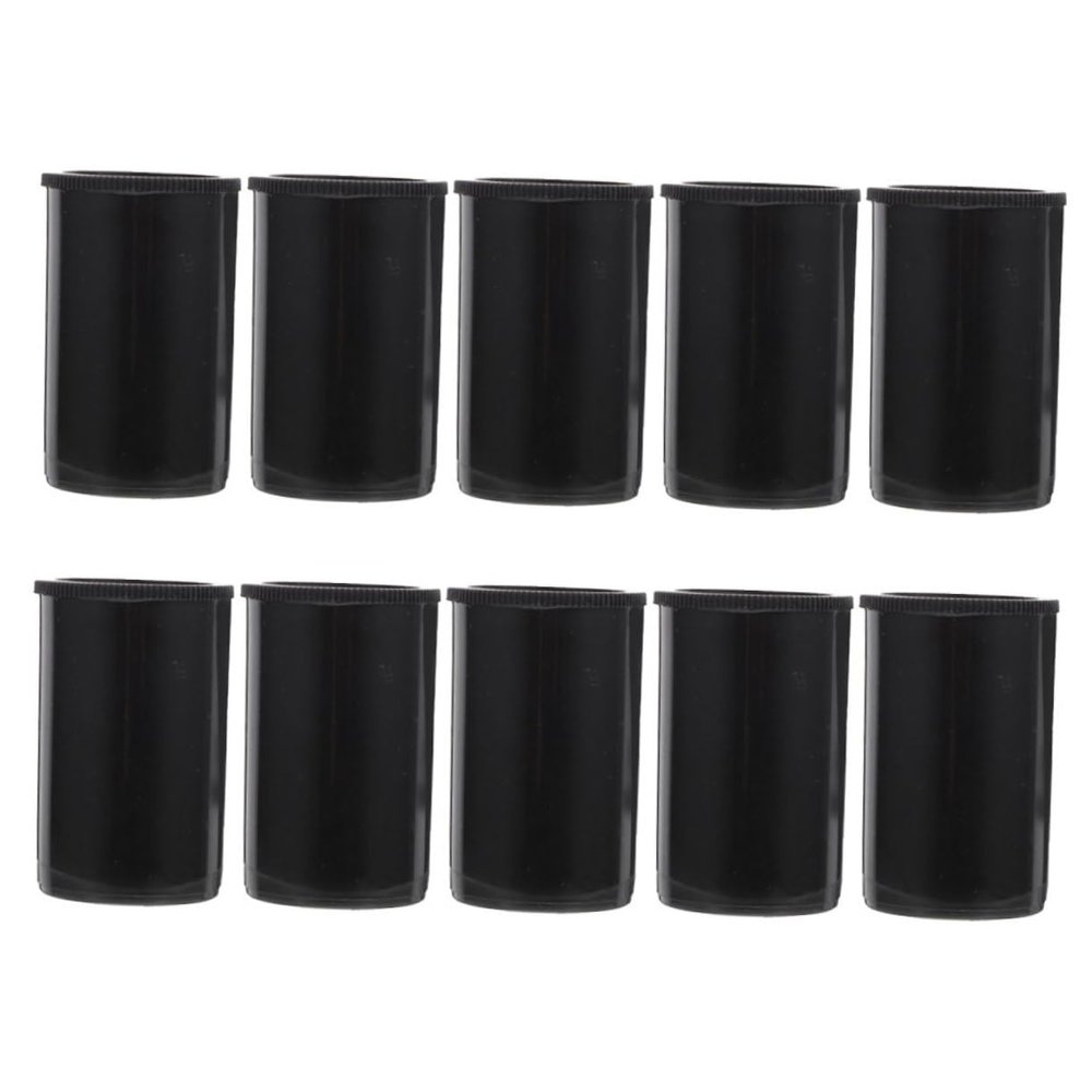 WOONEKY 10pcs Film Canisters Lids Plastic Film Roll Canister Holder for Camera Sturdy and Portable