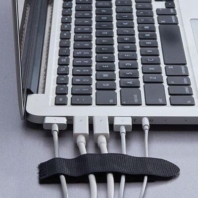 RIP-TIE 3/4" x 2" EconoCatch Cable Tie Organizes Cables and Cords Against Smooth Surfaces 5 Pack