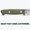 Benchmade - Bushcrafter Outdoor Survival Knife, Heavy-Duty Performance with OD Green G10 Handle (163-1) view 4