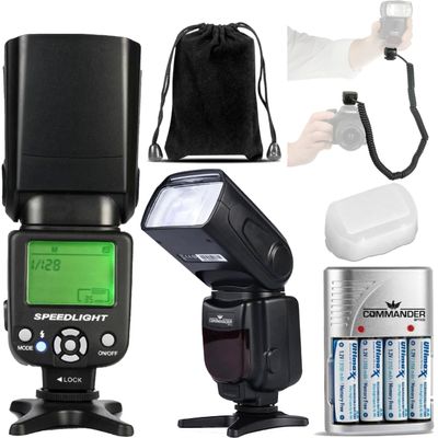 CO-613C E-TTL Speedlite for Canon EOS-Fully Automatic Flash Bounce,Swivel, Zoom Head for Rebel T5, T6, T7, T100, 2000D, 4000D, 3000D Effective up to 90ft, Built in Diffuser for No Red Eyes, Slave Mode
