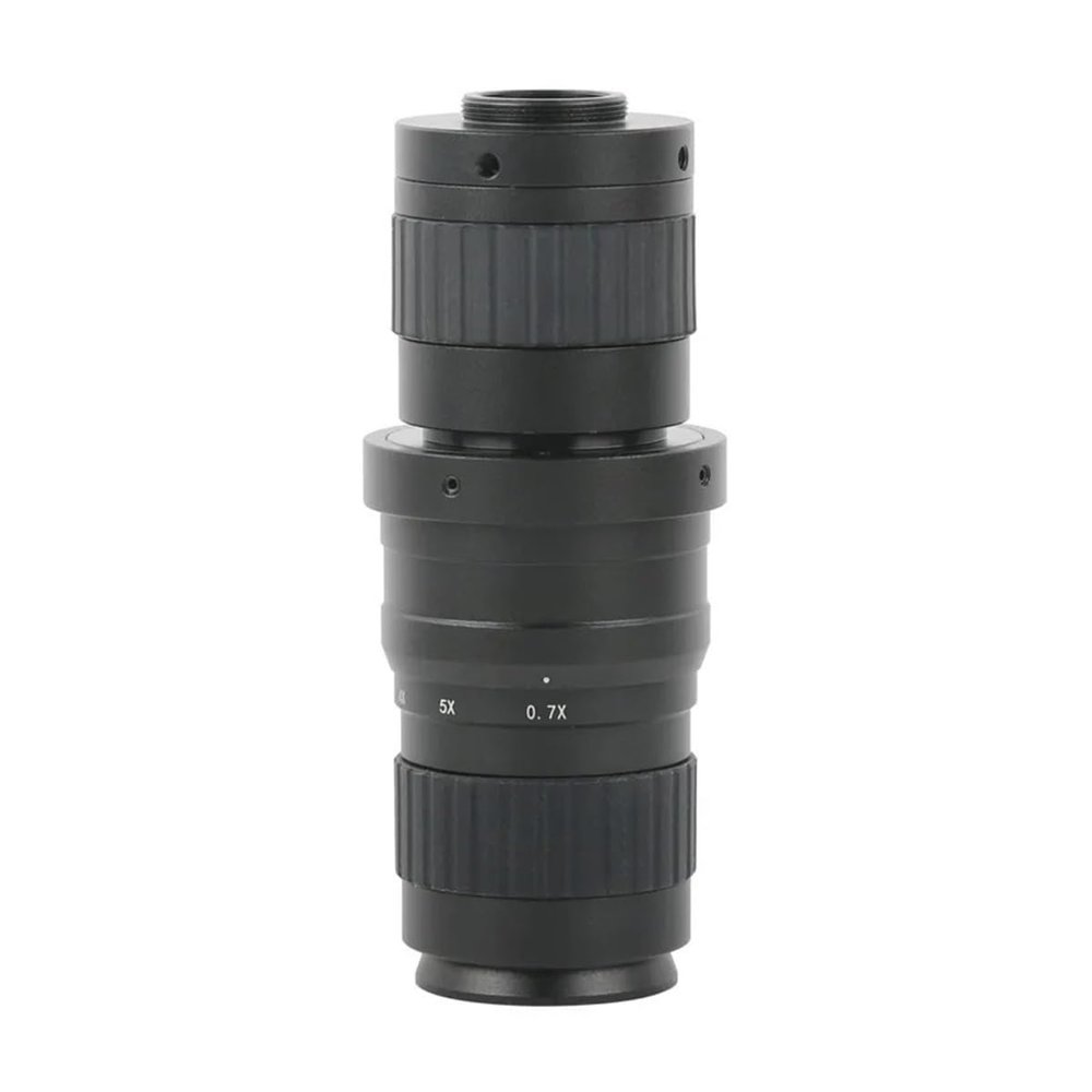 JOEBO Microscope Kit 200X 0.7X-5X Adjustable Magnification Zoom Monocular C Mount Lens 48MP 4K 1080P USB Video Microscope Camera 180mm Microscope Lens Adapters