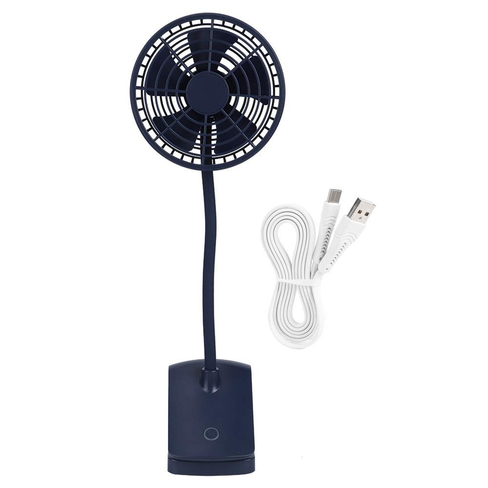 Clip on Fan Usb Mini Fan, USB Rechargeable Clip On Desk Fan, Personal Fan Flexible Neck, Mini Portable Desktop Fan for Car Office(blue)