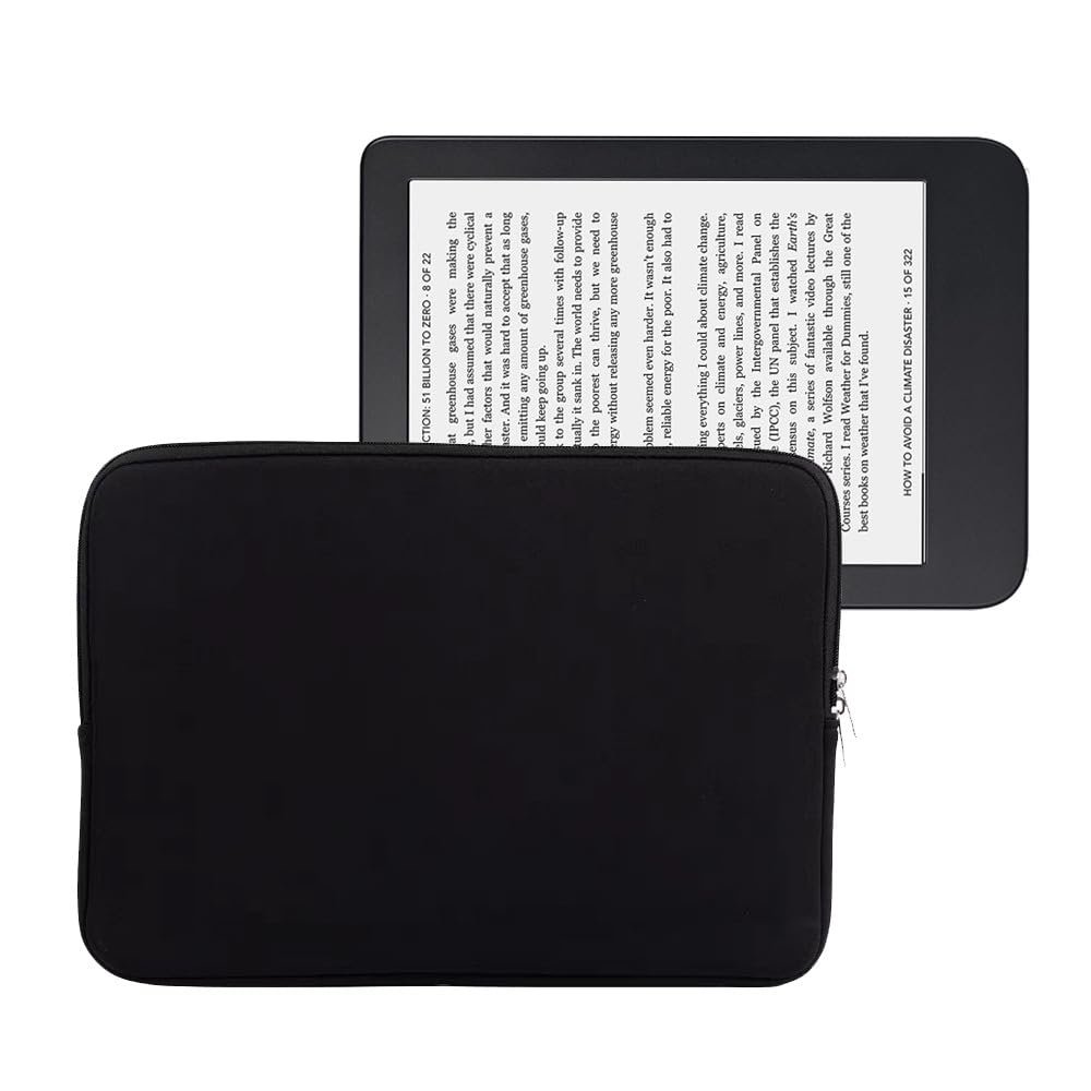 Neoprene 6-7 Inch E-Reader Sleeve for 6.8 Kindle Paperwhite/Paperwhite Kids/Paperwhite Signature Edition / 6" Kobo Clara HD, Kobo Nia/Fire 7 / iPad mini 6, ebook Reader Case Bag Pouch Cover