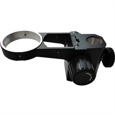 ZTBH Microscope Accessories Kit 76MM Stereo Microscope Head Holder Adjustable Focusing Rack for Binocular Trinocular Microscopio Stand 32MM Bracket Microscope Slides (Color : Black)