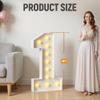 Mixifox Marquee Numbers 4 Feet Tall Large Light up Numbers 8 for Decor view 2
