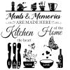 CerAiCoae Kitchen Rules Wall Decal, Utensil Motif Home Decor Sticker, Vinyl Peel and Stick Decoration for Dining Room view 1