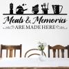CerAiCoae Kitchen Rules Wall Decal, Utensil Motif Home Decor Sticker, Vinyl Peel and Stick Decoration for Dining Room view 3