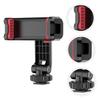 CHILDWEET Camera Phone Tripod Mount Adapter Rotating Smartphone Clip Holder with Cold Shoe for Microphone Led Light Phone Holder for Vlogging Live Streaming view 4