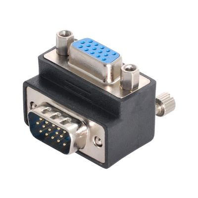 NFHK 90 Degree Up Angled VGA SVGA Male to Female Extension Adapter for Monitor Projector