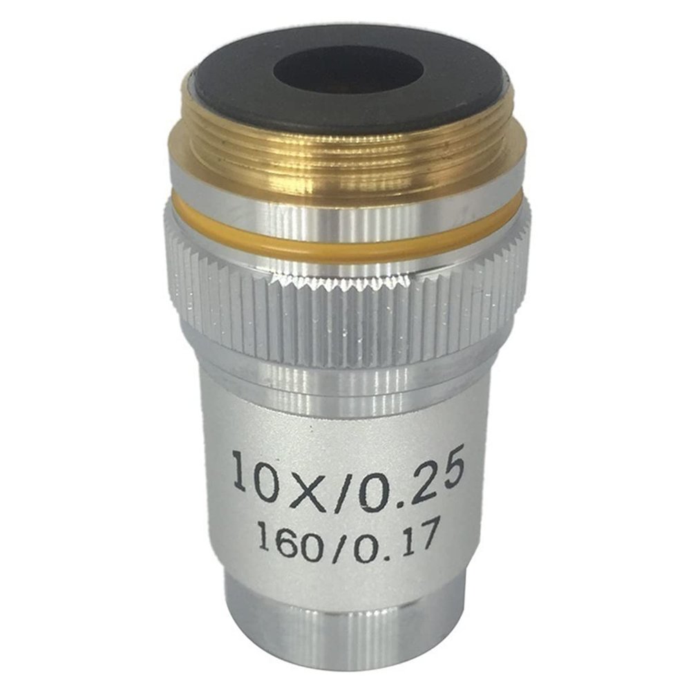 JOEBO Microscope Kit 4X 10X 20X 40X 60X 100X Achromatic Objective Lens 195 Mm Microscope Lens Adapters (Color : 10X)
