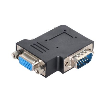 NFHK Vertical Flat Right Angled 90 Degree VGA SVGA Male to Female Extension Adapter BK