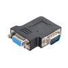NFHK Vertical Flat Right Angled 90 Degree VGA SVGA Male to Female Extension Adapter BK view 1