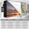 FALABON88 Outdoor TV Cover 75 Inch, Weatherproof Waterproof Christmas Xmas Tree Penguin Grey Outside TV Covers with Zipper Flap, 600D TV Enclosure Protector for Outside Flat Screen TV view 2