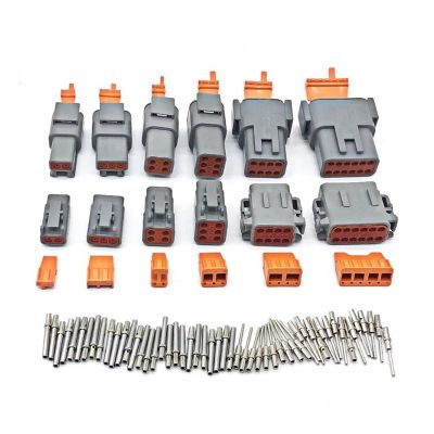 Artemisia Deutsch DTM 2-12P DTM06-2/3/4/6/8/12S DTM04-2/3/4/6/8/12P 16-22awg Waterproof Connector with Solid Pins Automotive Sealed Plug
