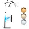LASTAR LED Lash Light for Eyelash Tech  Half Moon Floor Lamp with Adjustable Brightness, Warm-to-Cool Lighting & Built-in Phone Holder  Ideal for Tattoo Artists, Estheticians & Lash Experts view 1