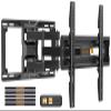 Perlegear Full Motion TV Mount for 26-74 inch TVs, Height Adjustable Pre-Assembled TV Wall Mount with Dual Articulating Arms, Tool-Free Tilt, Swivel, Fits 16 Studs, 99 lbs, Max VESA 400x400mm, PGMF21 view 1