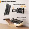 Perlegear Full Motion TV Mount for 26-74 inch TVs, Height Adjustable Pre-Assembled TV Wall Mount with Dual Articulating Arms, Tool-Free Tilt, Swivel, Fits 16 Studs, 99 lbs, Max VESA 400x400mm, PGMF21 view 4