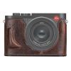 MUZIRI KINOKOO Case for Leica Q3 Q3 43, Top Layer Genuine Leather Leica Q3/Q3 43 Protective Half Case Premium Version - with Bottom Hole for Instant Battery and Memory Card Access - Coffee view 1