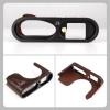 MUZIRI KINOKOO Case for Leica Q3 Q3 43, Top Layer Genuine Leather Leica Q3/Q3 43 Protective Half Case Premium Version - with Bottom Hole for Instant Battery and Memory Card Access - Coffee view 3