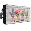 FALABON88 Outdoor TV Cover 55 Inch, Weatherproof Waterproof Happy Valentine's Day Outside TV Covers with Zipper Flap, Romantic Flower Roses Wood 600D TV Enclosure Protector for Outside Flat Screen TV view 1