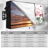 FALABON88 Outdoor TV Cover 75 Inch, Weatherproof Waterproof Pink Romantic Valentine Outside TV Covers with Zipper Flap, Hearts Flowers 600D TV Enclosure Protector for Outside Flat Screen TV view 2