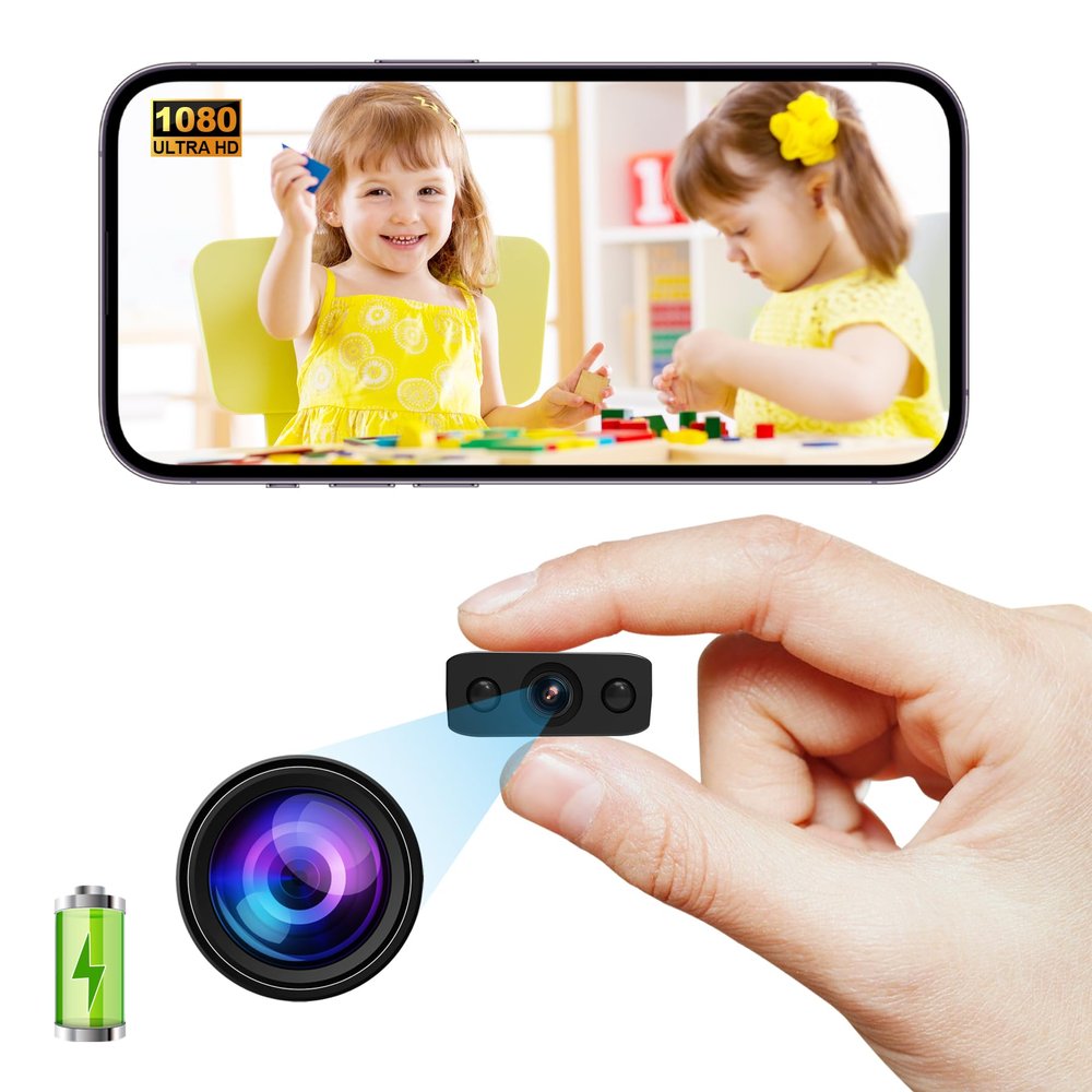 BEEDMXU Smallest Hidden Camera Wireless WiFi Spy Camera 2025 Upgraded Nanny Cam Security Surveillance Camera for Home Office - Indoor Camera with Motion Detection Night Vision
