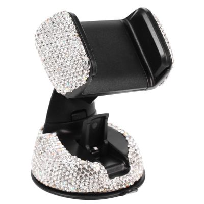 Homoyoyo Bling Car Phone Mount Holder for Dashboard Air Vent Rhinestone Design Compatible with Smartphones Easy Installation