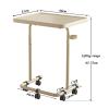 ZHIQISHI Lap Desk, Multifunctional Folding Bedside Table with Cup Holder and Lockable Wheels Couch Table Trays, Laptop Desk, Portable Bed Dinner Tray - Height Adjustable TV Table Study Tabl view 3