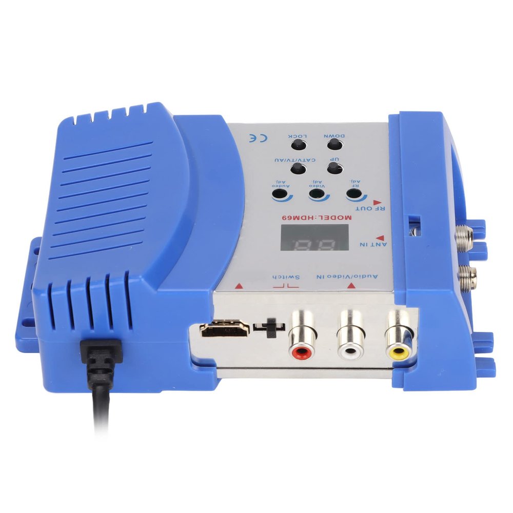 HDM69L HDMI to RF Modulator for tv VHF UHF PAL/NTSC Format Drive HD Multimedia Interface AV to RF Converter TV Audio Video Converter for Home TV 90?240V (US Plug) RF Modulators