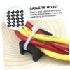 Veemoon 120pcs Professional Cable Management Wire Holder Saddle Tie Mounts for Neat Wire Arrangement view 3