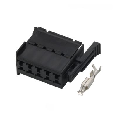 Artemisia 1 Sets 10 pin 2.8 MM car Female auto Plug Wiring Harness Cable unsealed Plastic Connector 929504-4 (Color : Dark Grey, Size : 1 Set)
