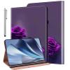 ALILANG Case for Samsung Galaxy Tab S7 FE 12.4 Inch Case 2021 (SM-T730/T736) with Stylus, Shockproof Folding Stand Cover for Galaxy Tab S7 FE Case-Purple Rose view 1