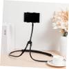 CHILDWEET Flexible Neck Hanging Phone Holder U-Shape Bracket for Lazy Use Desktop Bed Mount for All Phones Streaming Video Chats Black view 4