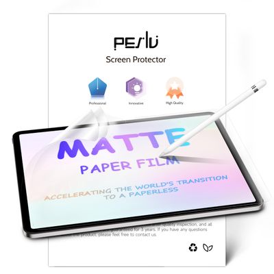 Peslv 2 Pack Like Paper Screen Protector for iPad 10th 2022 10.9" & iPad 11th A16 2025 11", Matte Anti Glare PET Film/Blue Light Filter Eye Protection Cover/Drawing & Writing Feel Like on Paper