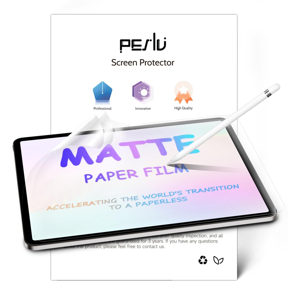 Peslv 2 Pack Like Paper Screen Protector for iPad 10th 2022 10.9" & iPad 11th A16 2025 11", Matte Anti Glare PET Film/Blue Light Filter Eye Protection Cover/Drawing & Writing Feel Like on Paper