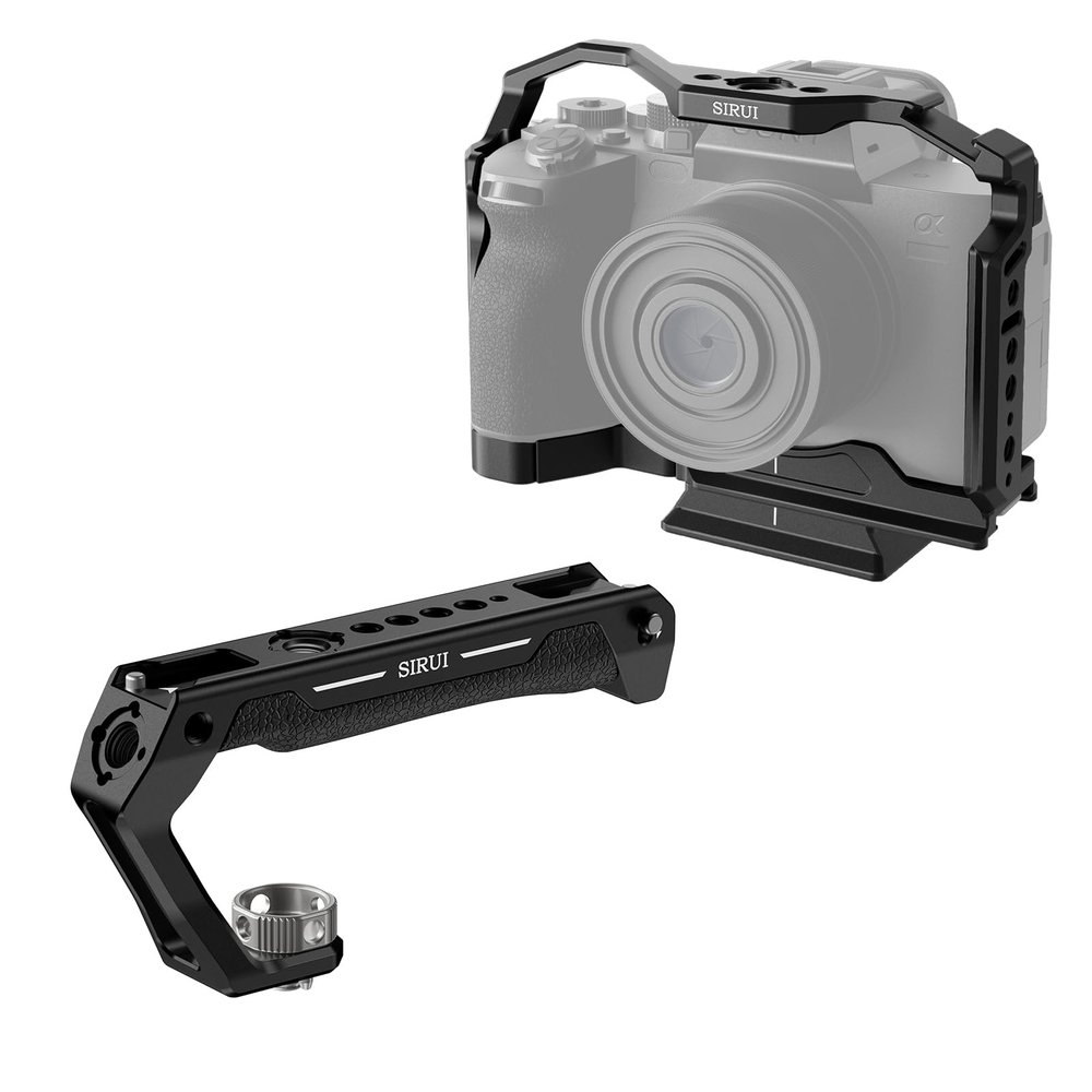 SIRUI Camera Cage for Sony Alpha 7R V/Alpha 7 IV/A7R IV/Alpha 7 S III/Alpha 1 and Top Handle with 3/8"-16 ARRI Locating Pins Mount Bundle