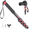 66.9in/170cm Camera Monopod INNOREL VM80A Aluminum Alloy Portable Compact Lightweight Travel Monopod with Fast Flip Lock for Canon Nikon Sony DSLR Camera Video Camcorder DV Photography Load 33lbs/15kg view 1
