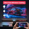[Auto Focus/4K Support] FHD 1080P Projector 800 ANSI Cube Max 5G WiFi Bluetooth Outdoor Full-Sealed Enclosure Smart Home Movie Cinema Sports Game Karaoke Ready 20W Bass ZOOM Work w/ iOS Andrioid Cast view 4
