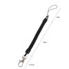 DirectNine Basics Retractable Coil Springs Lanyard, Anti-Loss Stretch Spring Keychain Holder Strap with Clip Phone Strap Lanyard for Key Phone, Medium, Transparent, C-2556 view 2