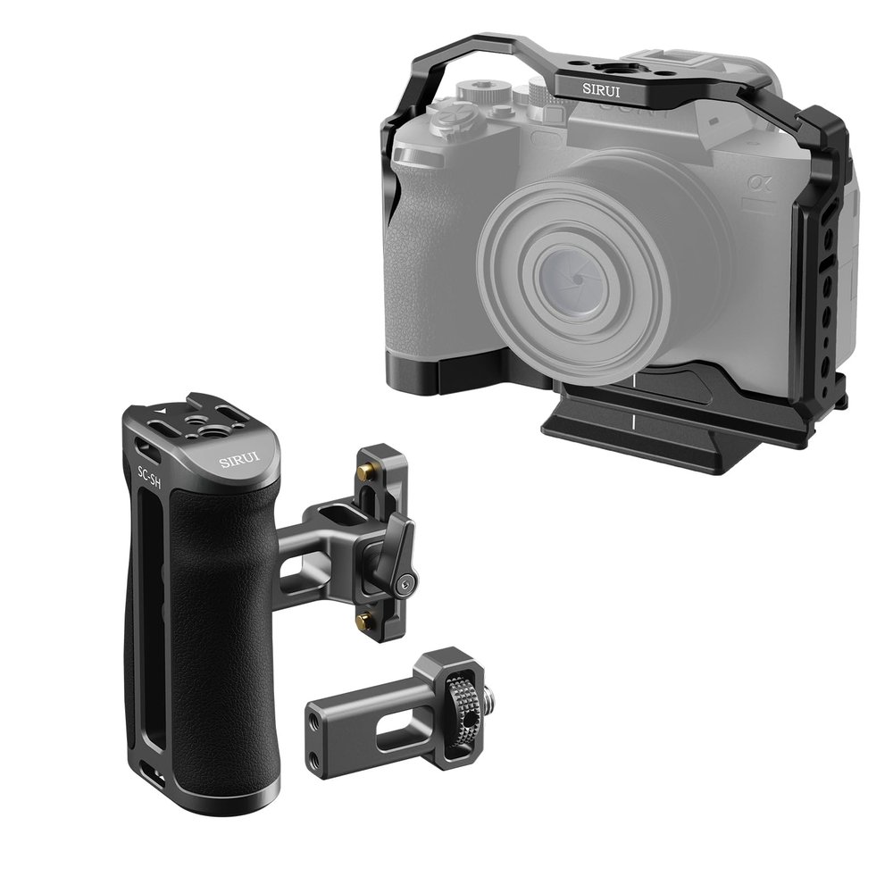 SIRUI Camera Cage for Sony Alpha 7R V/Alpha 7 IV/A7R IV/Alpha 7 S III/Alpha 1 and NATO and ARRI Installation Options Side Grip Bundle