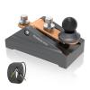 CW Telegraphy Key Auto Morse - Radio HAM Send Telegram Key Lambic Single Paddle Transmission Morse Code Key with Aluminum Alloy Body Base view 1