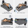 CW Telegraphy Key Auto Morse - Radio HAM Send Telegram Key Lambic Single Paddle Transmission Morse Code Key with Aluminum Alloy Body Base view 3