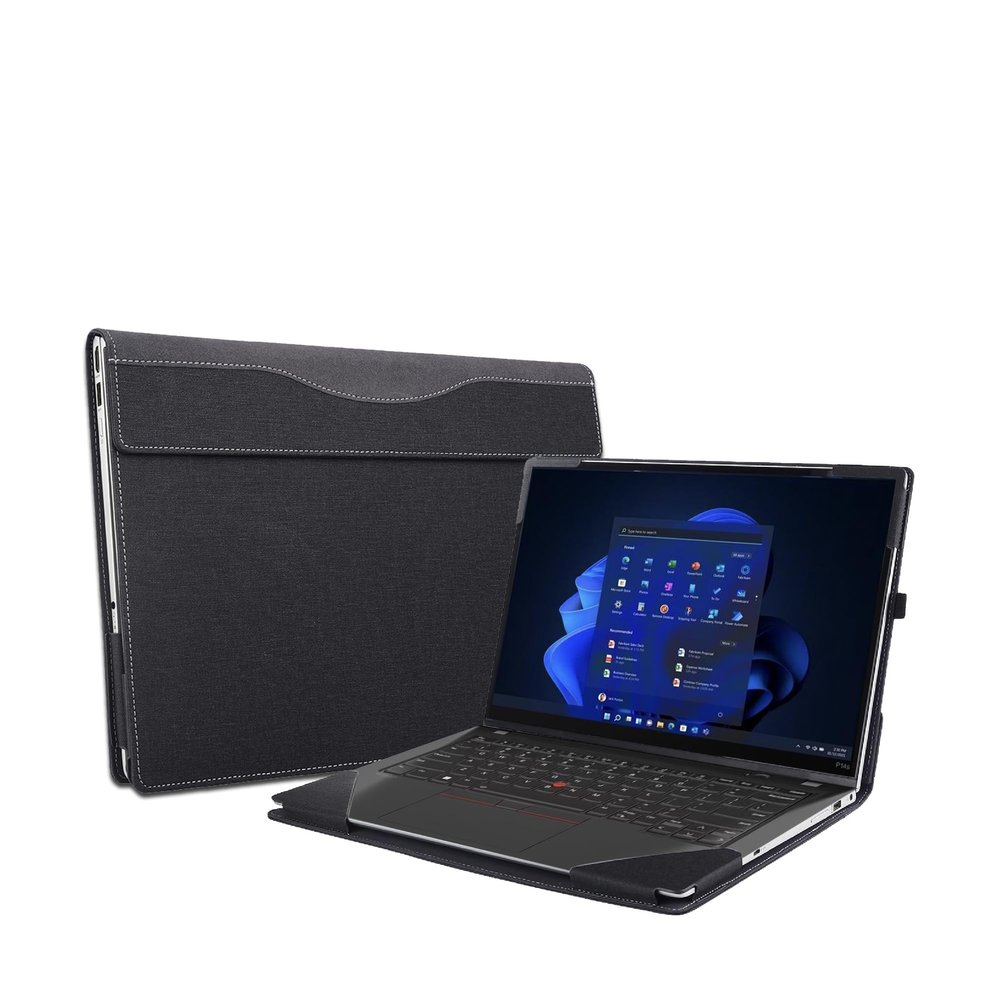 14 inch Laptop Case Cover for Lenovo ThinkPad T14/ P14s/T14s Gen3 Gen4 & for ThinkPad L14 Gen5 Notebook PC Sleeve,Detachable PU Leather Protective Sleeve Bag Accessory (Dark Grey)
